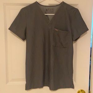 Figs XXS scrub top gray